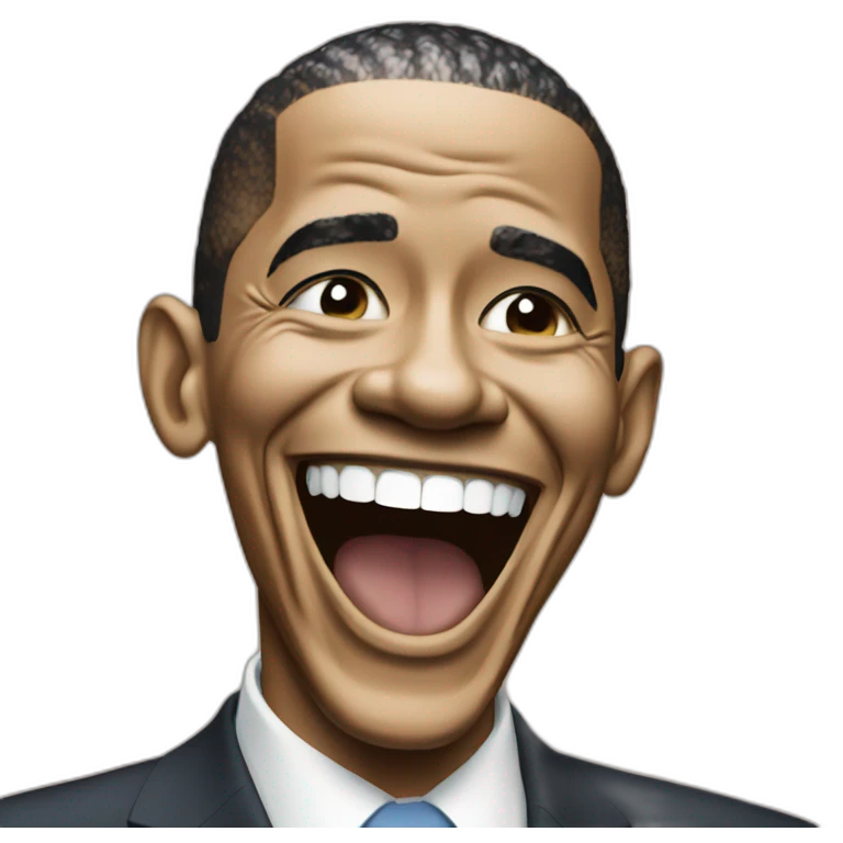 Obama laughing emoji