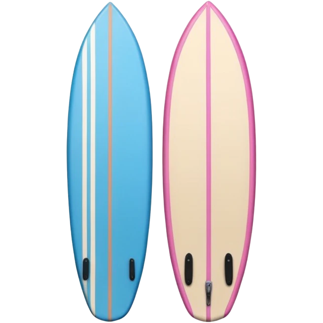 pink, blue, beige surfboard emoji