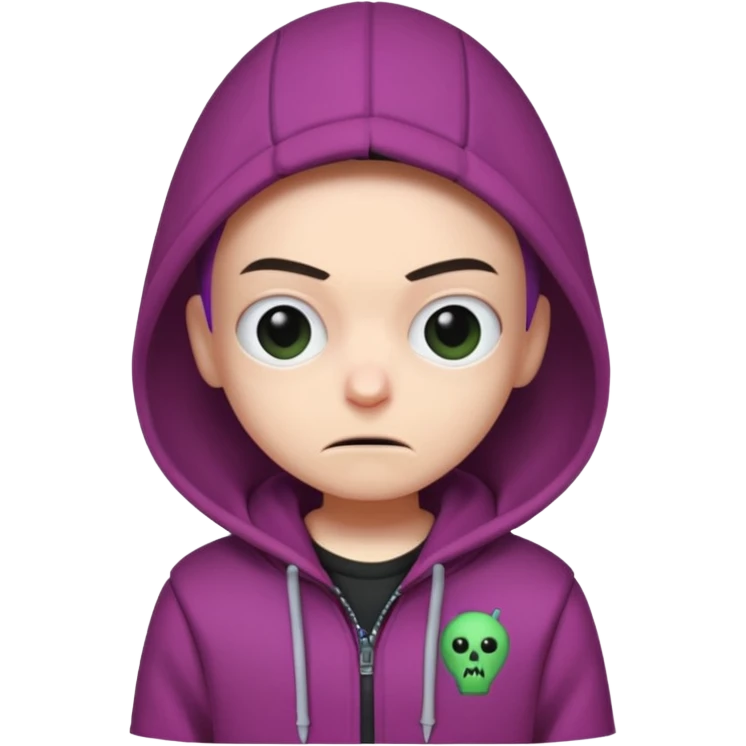 Joe Bart the YouTuber wearing a Gir from invader Zim hoodie. emoji