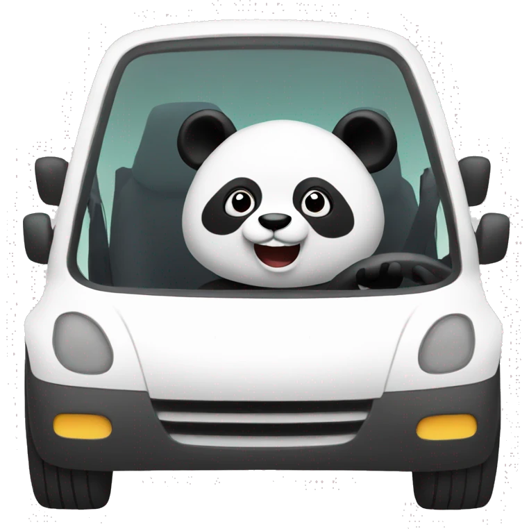 Panda driving  emoji