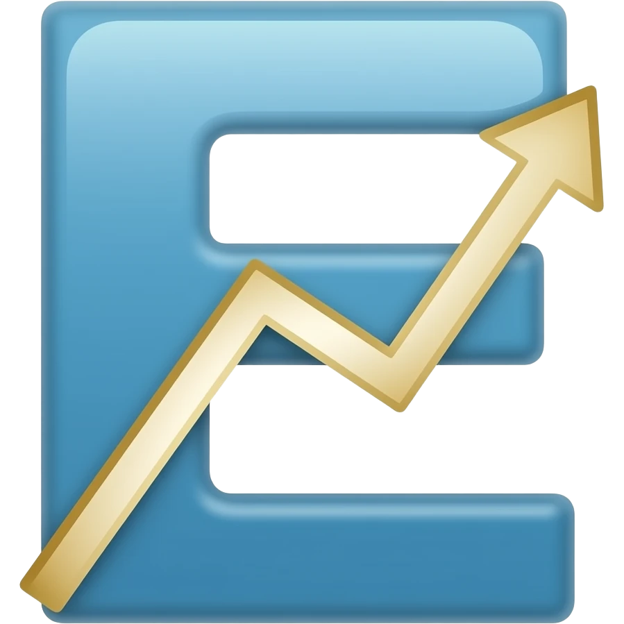 the letter E with a grapgh inside the letter emoji