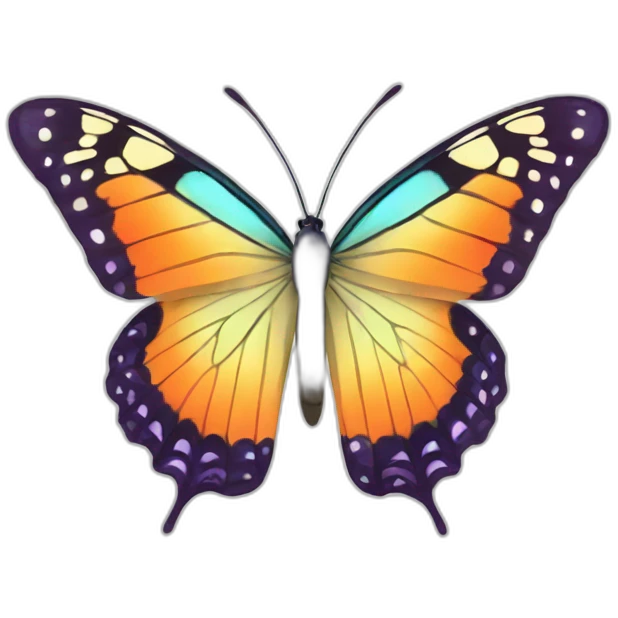 a beautiful and coulorfull butterfly emoji