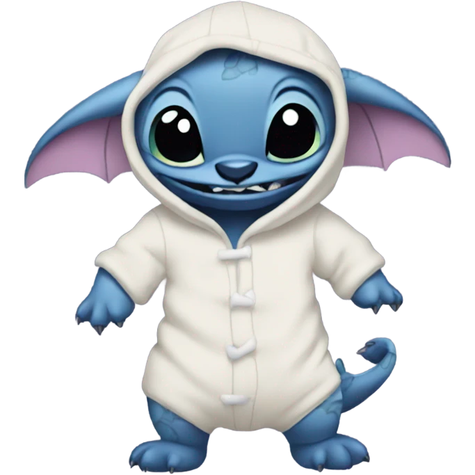 Stitch in a toothless onesie emoji