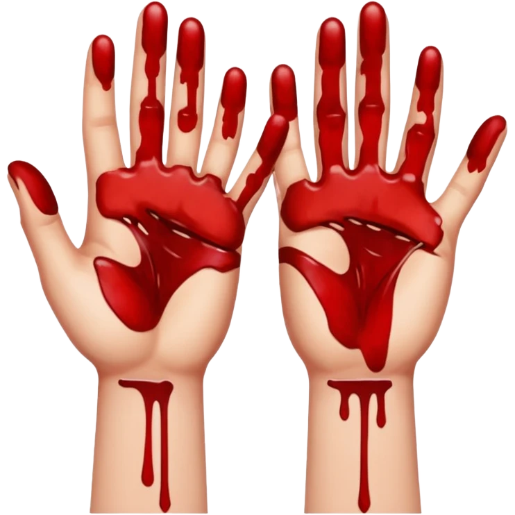 Bloody hands  emoji