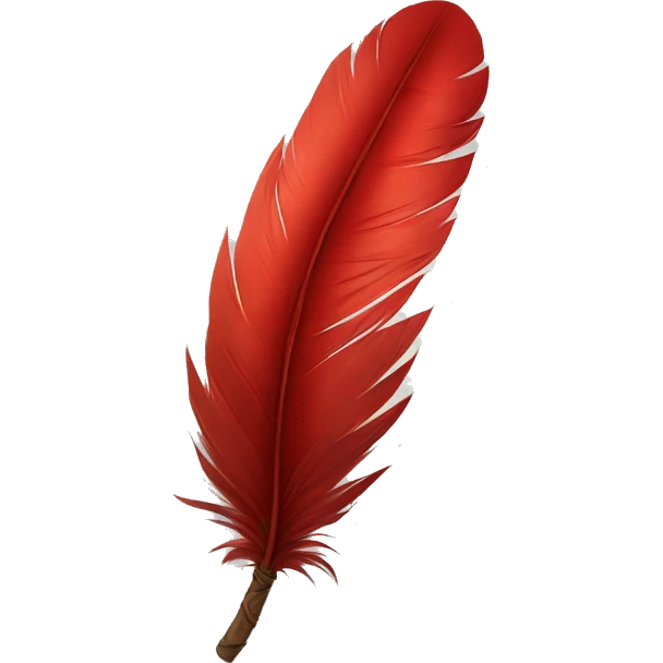 Red feather emoji