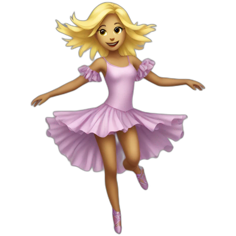 blonde girl dancing in a bird costume emoji