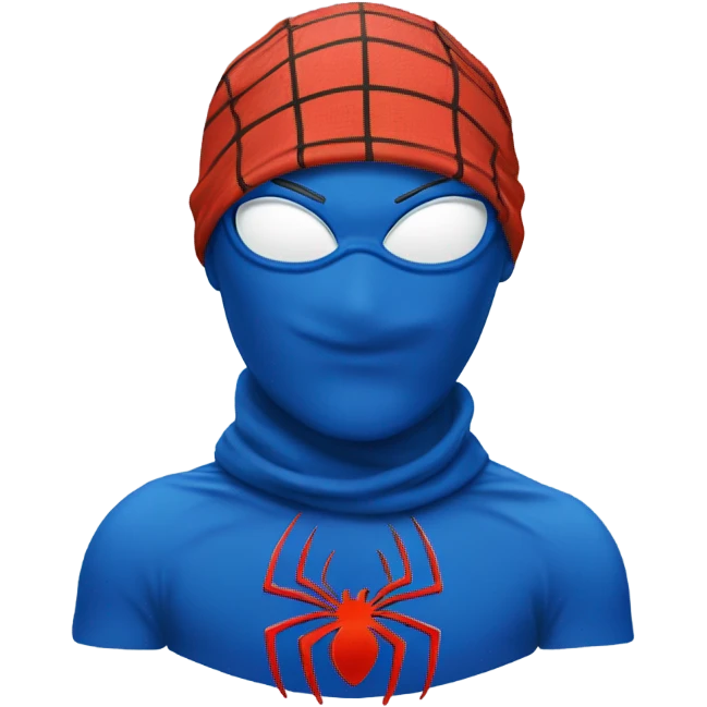 Spider-Man with a blue du rag on emoji