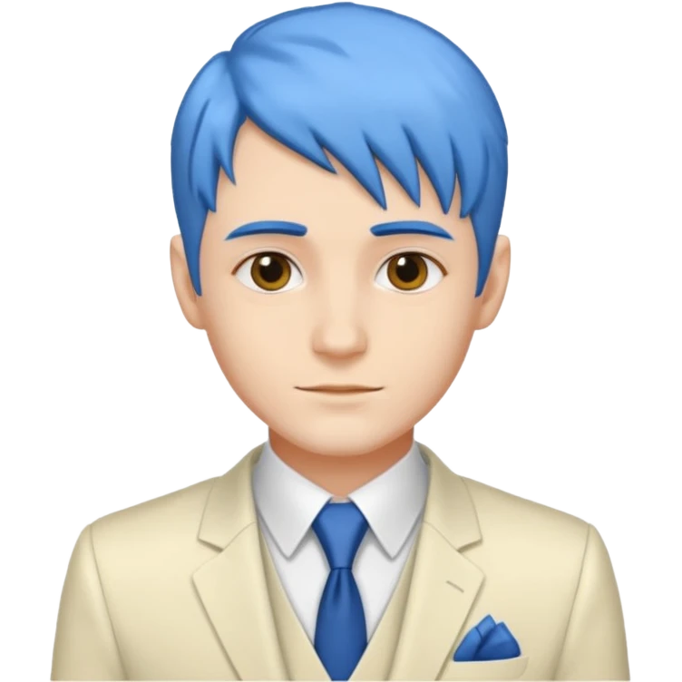 ethereal-pastel-transparent-translucent-gorgeous-spectral-dark-greyish-blue-whitish-gloomy-man-with-blue-hair-with-a-beautiful-creme-suit emoji