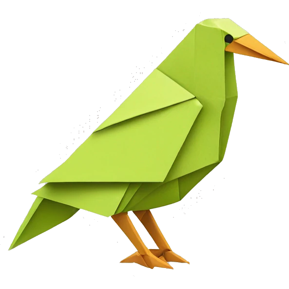 origami bird emoji
