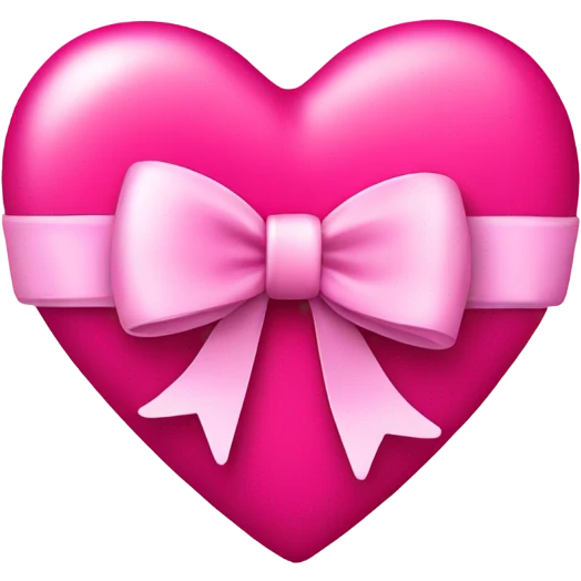 pink valentines heart with bow emoji