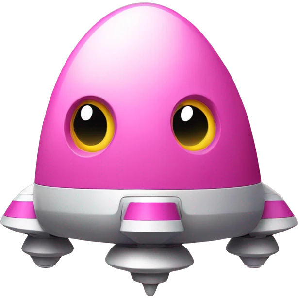 Pink spaceship emoji