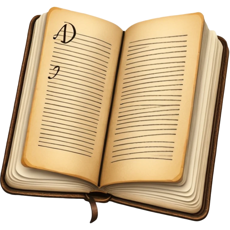 Director Script – bound pages with notes emoji