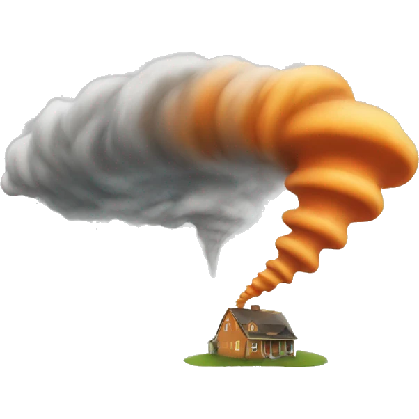 Tornado arancione emoji