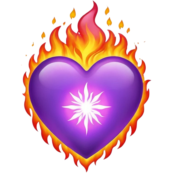 Heart Fire Purple emoji