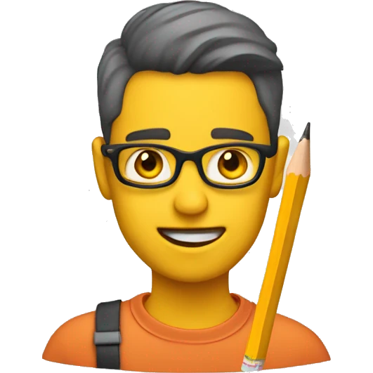a content editor with a pencil behind their ear emoji