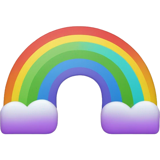 one quarter rainbow with reversed colors no clouds emoji