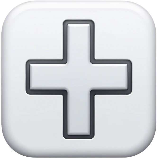 white plus icon emoji