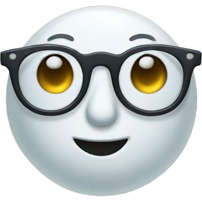 Moon with glasses  emoji