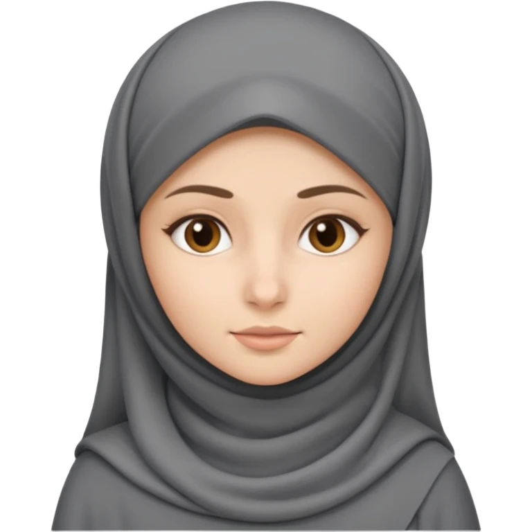 Hidjab girl that is wearing gray dress emoji