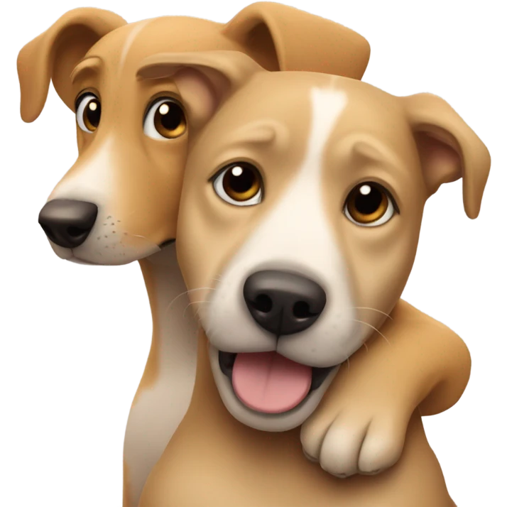 Dog hugging nala emoji