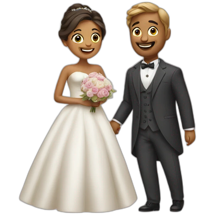 Wedding crazy and romantic emoji