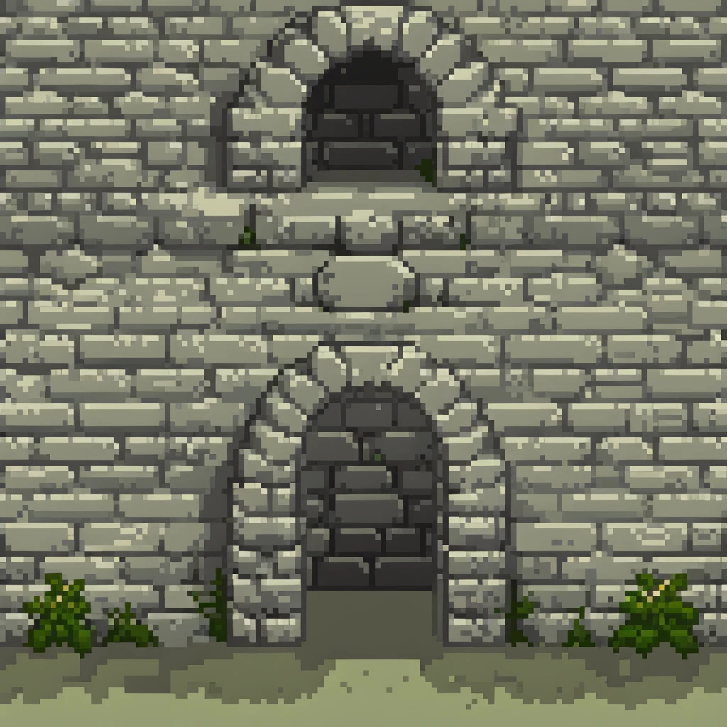 A long stone wall emoji