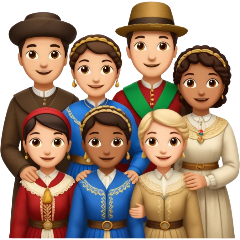 Italian immigrants, one people emoji