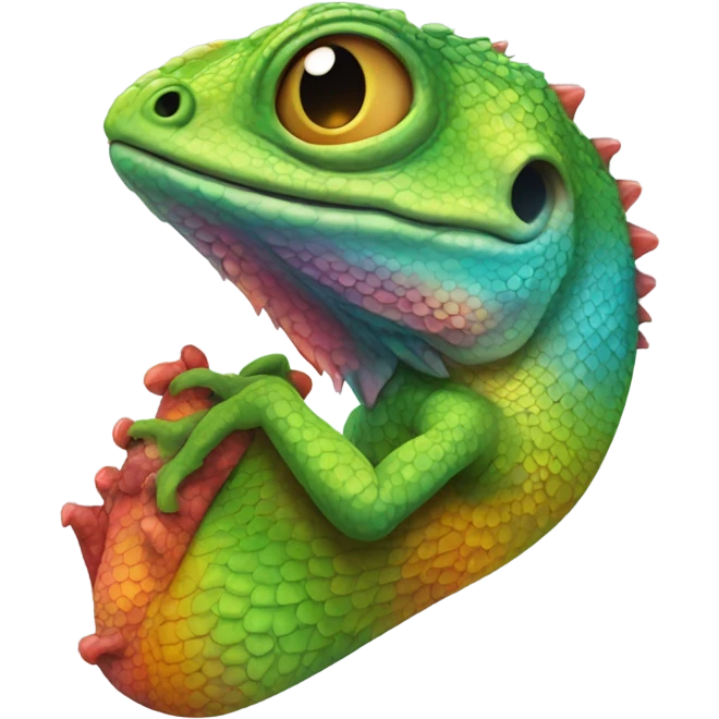 lizard with a heart emoji