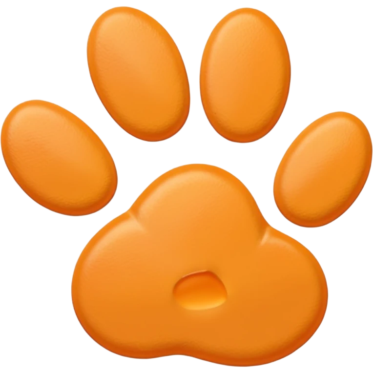 a very light pale pastel yellowy orange pawprint emoji