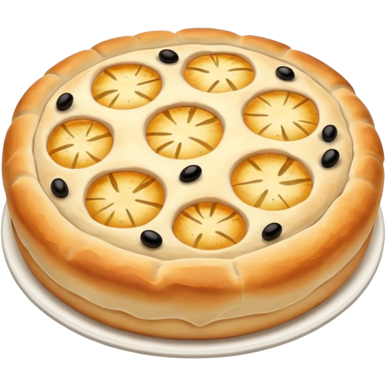 round focaccia classic white emoji