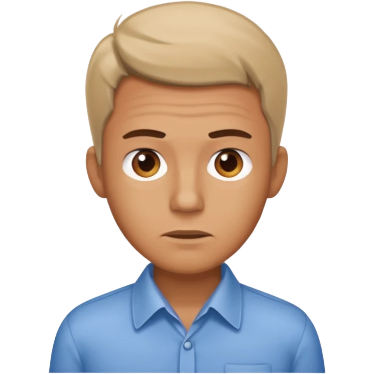 A male customer who has a product service request. emoji