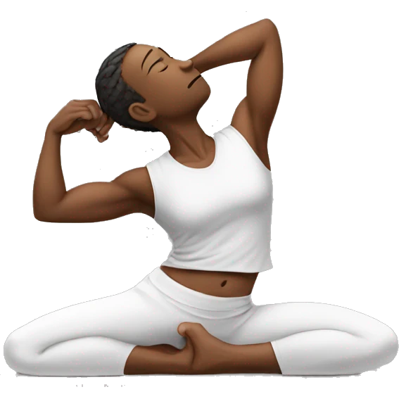 yoga pose worrier 2  emoji