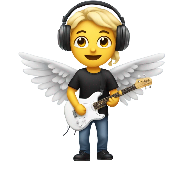 music not with angel wings emoji