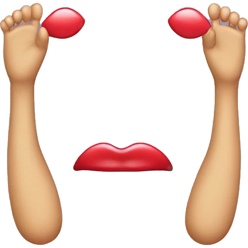Lips with legs dancing emoji