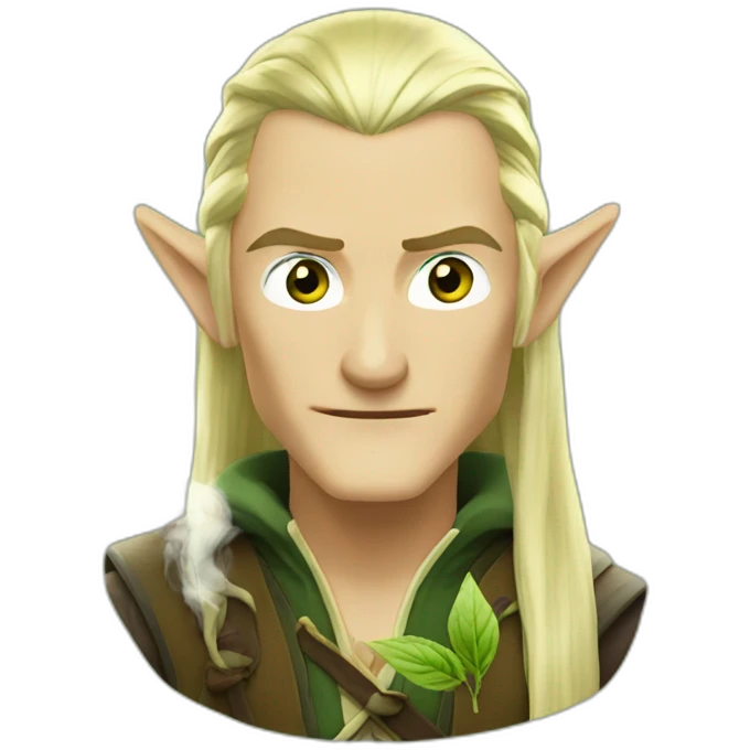Legolas smoking herbs emoji