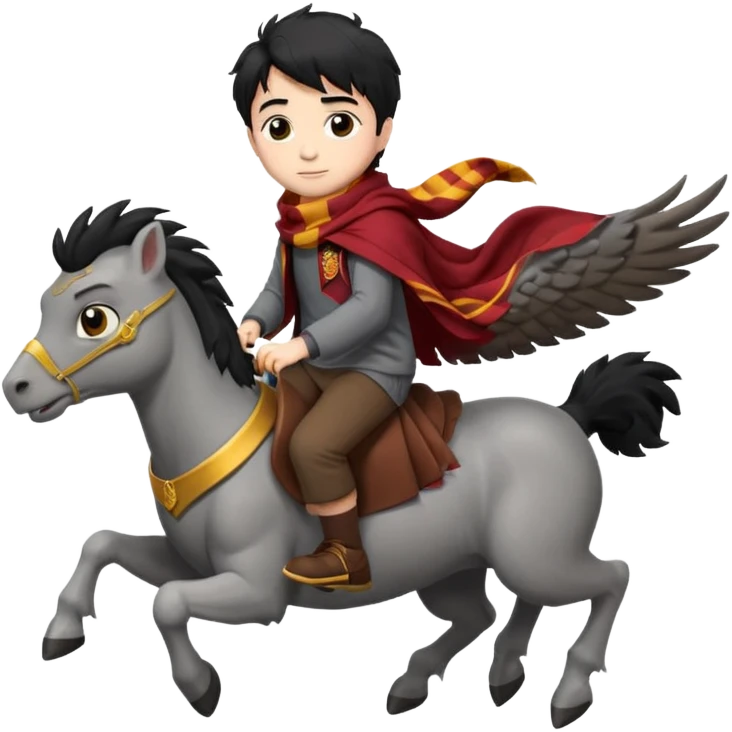 harry potter riding buckbeak emoji