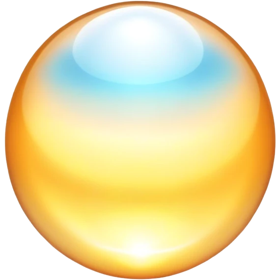Minimalist ethereal glowing orb with soft subtle waves radiating outward, gentle floating aura, elegant and minimal emoji