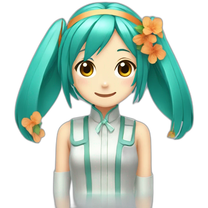Hatsune miku as ginger emoji