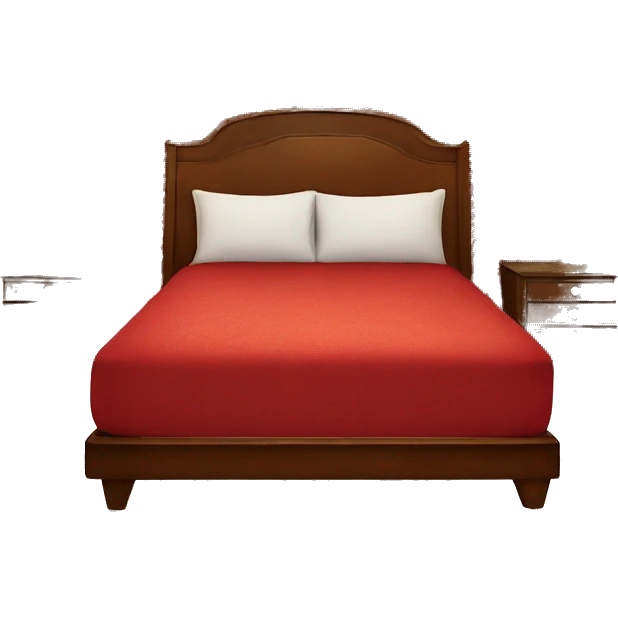 Vintage Las Vegas hotel room with a dirty bed , red wallpaper, and dirty carpet  emoji