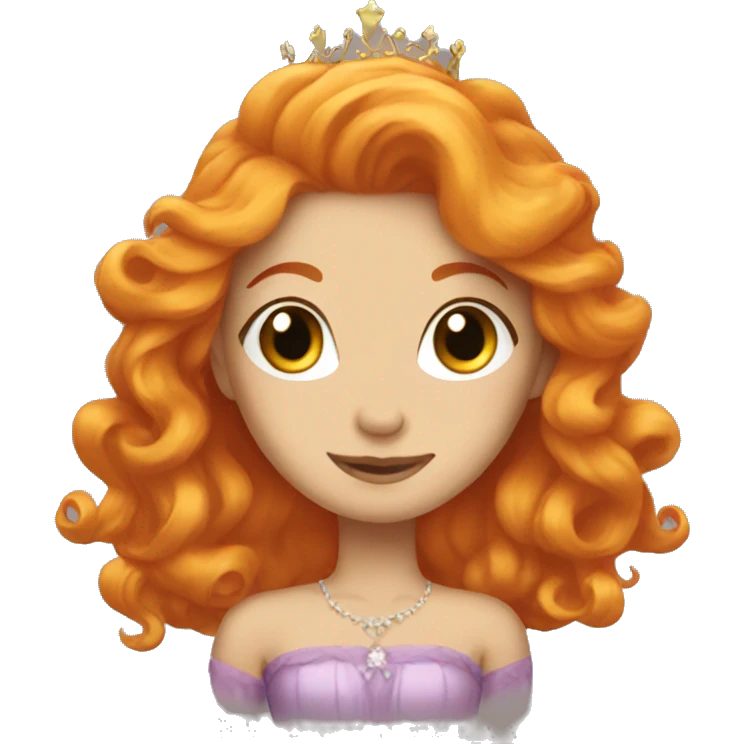 Orange hair princess  emoji