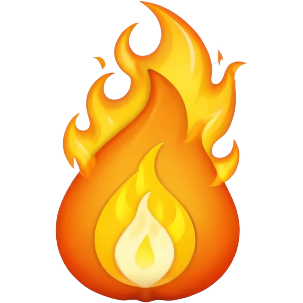 a flame that burns calories emoji