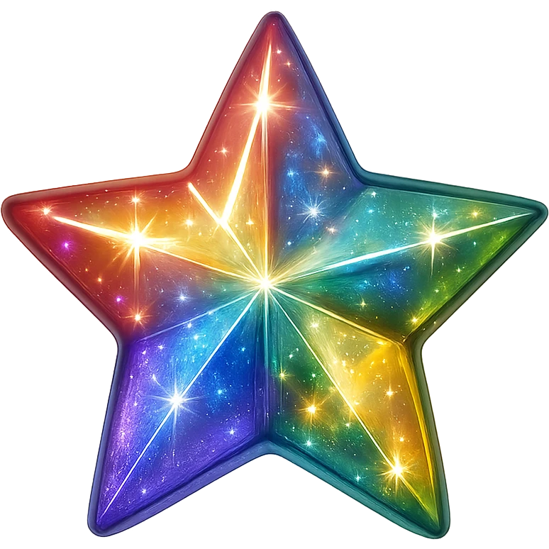 mini star with a prism effect, glamorous and stylish emoji