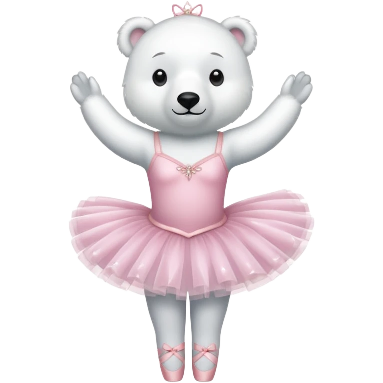 Polar bear dressed as a ballerina  emoji