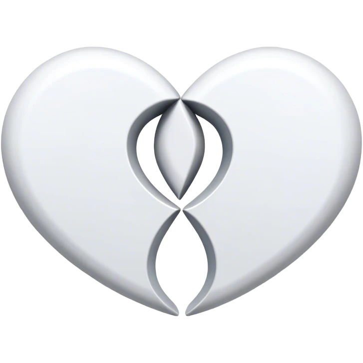 two revolving white hearts emoji