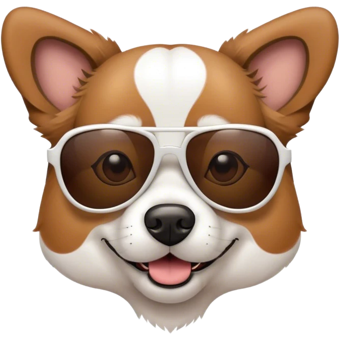 Hund mit Sonnenbrille  emoji