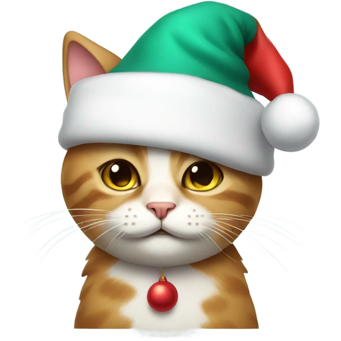 Cat wearing a Santa hat  emoji