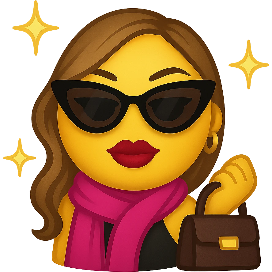 slay emoji, glamorous and stylish, no background emoji