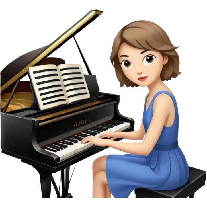 Arizona Muse playing the piano emoji