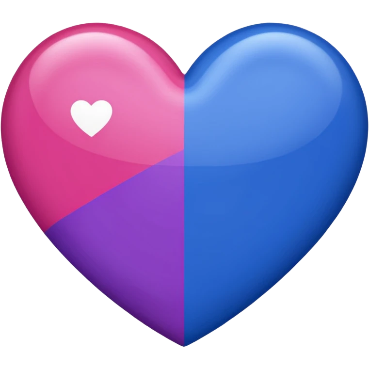 heart with bisexual pride flag colors emoji