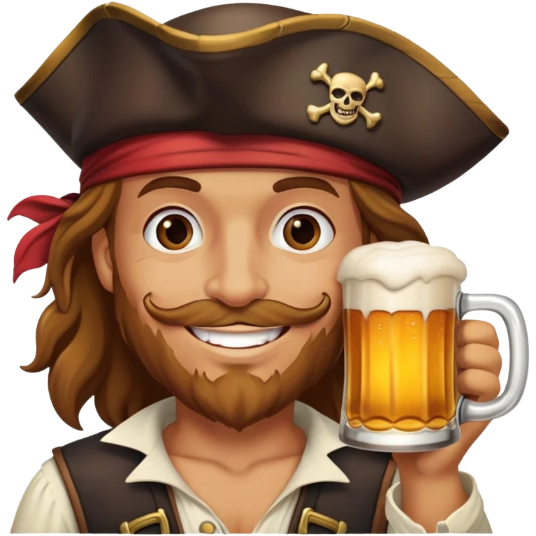 pirate drinking beer emoji